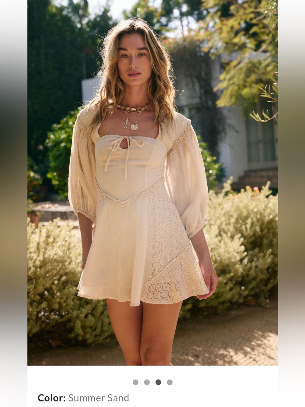 Free People Juniper Mini Dress in Summer Sand